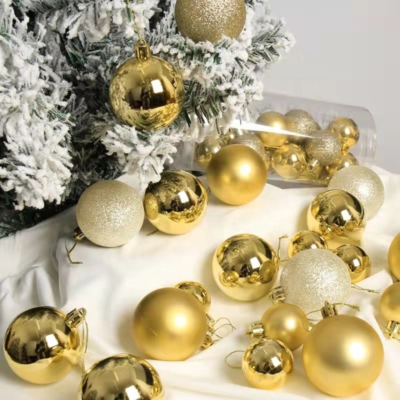 Christmas Festival Party Decorations Plastic Shatterproof Ornaments Bauble Ball 6cm