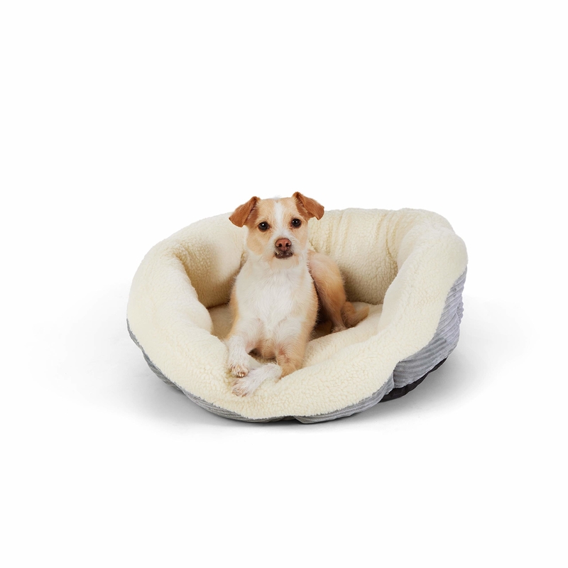 Self Warming PV Plush Cover Washable Pet Bed PP Fiber Inner XS X M