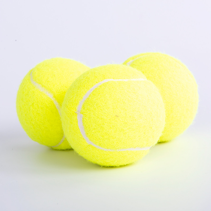 6cm Yellow Rubber Interactive Pet Toys Tennis Pet Bite Ball