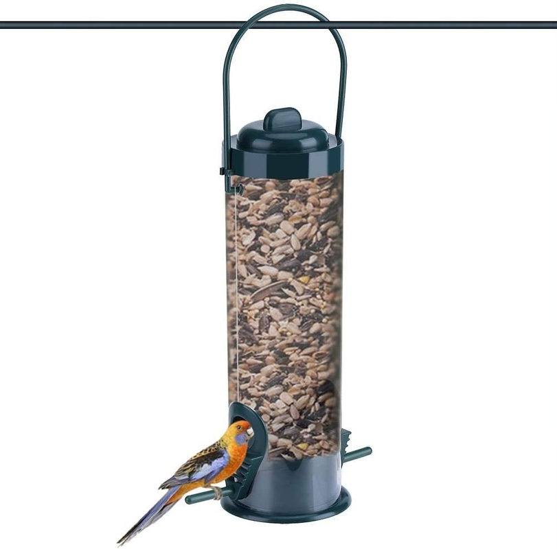 Small Animals Plastic Balcony Hanging Bird Feeder 7.6*23.5cm