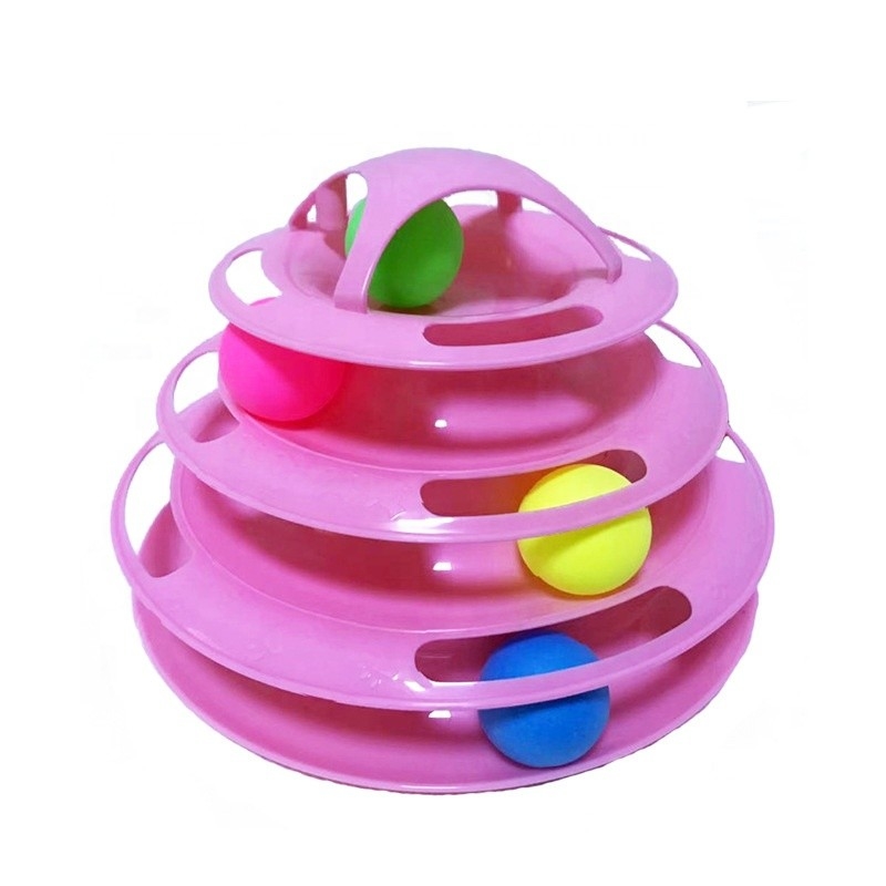 4 Layers Interactive Pet Toys Funny Turntable Crazy Ball 270g