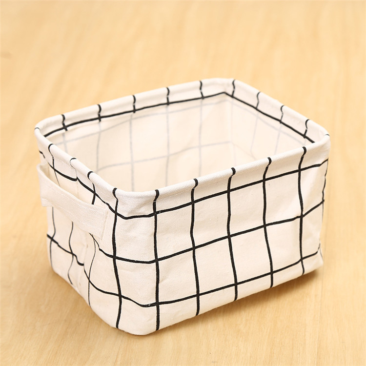 Desktop Pantone Cotton Linen Storage Boxes Organizer Embossed