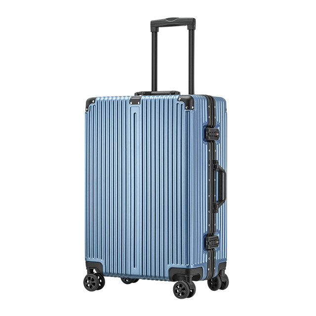 100% Pure Aluminum Business Travel Luggage With 360 Degree Wheels TSA Lock