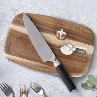 Handle Acacia Bamboo Wood Cutting Board Smooth Surface