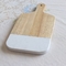 Natural Stone White Marble 9 X 6 Wood Vegetable Cutting Board With Knife Set