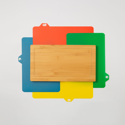 Set 4 Cheese Chopping Board Food Safety Plastic Cutting Board 4 In 1