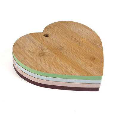 Food Grade Heart Shaped Cutting Board Bamboo Kitchen Chop Board