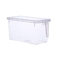 Household Plastic Food Storage Organizer With Lid Freezer Safe Clear Plastic Food Drawers
