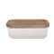 Eco Friendly Spillproof Glass Food Storage Box With Bamboo Lid