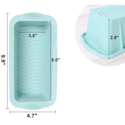 French Toast Bread 9.9&quot; X 4.7&quot; Silicone Cake Baking Mold Custom Nonstick