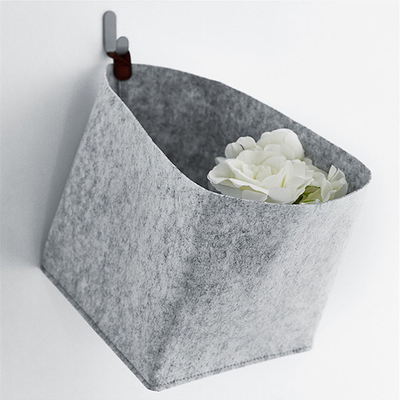 Nordic Desktop Box Grey felt baskets for storage Multiple Functional