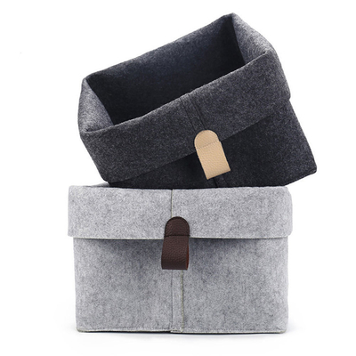 Nordic Desktop Box Grey felt baskets for storage Multiple Functional