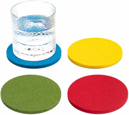 3mm Thick Felt Absorbent Coasters Cup Mats For Drinks Protect