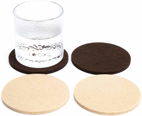 3mm Thick Felt Absorbent Coasters Cup Mats For Drinks Protect