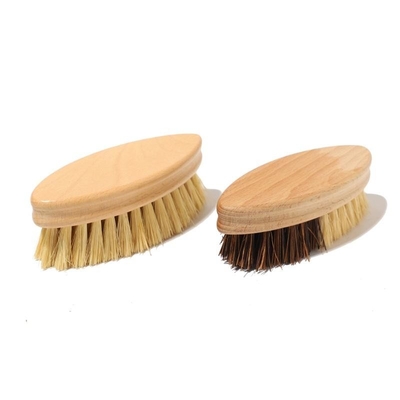 Ergonomic Handle Bamboo Vegetable Brush Wooden Kitchen Cleaning