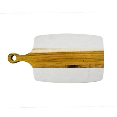 Serving Custom Handcrafted Square Marble Chopping Board With Handle