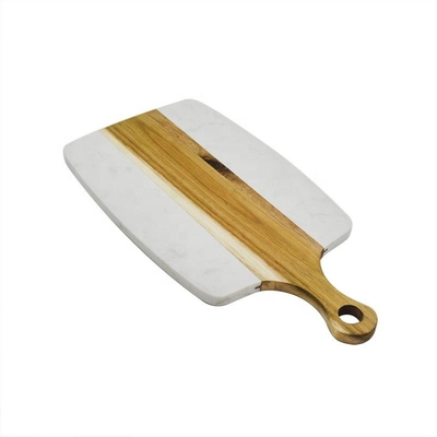 Serving Custom Handcrafted Square Marble Chopping Board With Handle