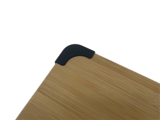 Sustainable Personalized Custom Bamboo Cutting Board With Silicone Non Slip Pad