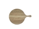 Round Rubber Wood Pizza Cutting Board With Customization Handle