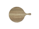Round Rubber Wood Pizza Cutting Board With Customization Handle