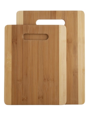 Natural Kitchen 33x24x1.4cm Non Slip Bamboo Cutting Board With Handle