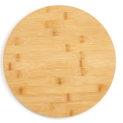 Kitchen Pizza Cutting Bamboo Round Chopping Board Dia 30cm