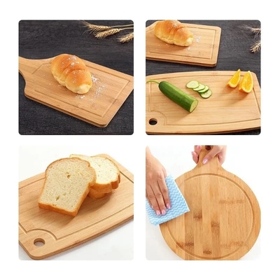 Kitchen Environmentally Friendly Bamboo Cutting Board Set With Handles