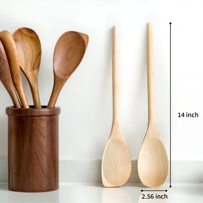 Custom Logo Wooden Spoons Wooden Cooking Spoon Set Wooden Spoon