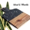 Kitchen Acacia Wood Tray Marble Wood Splicing cutting board with handle