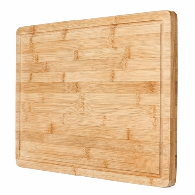 Rectangle 45x30x2cm Bamboo Butcher Block With Groove , Kitchen Bamboo Chopping Board