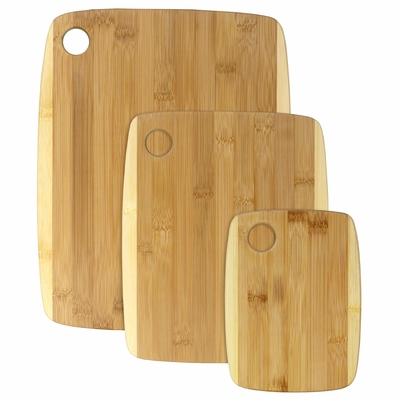 Household wood cutting board with holes hanging 3PCS Set