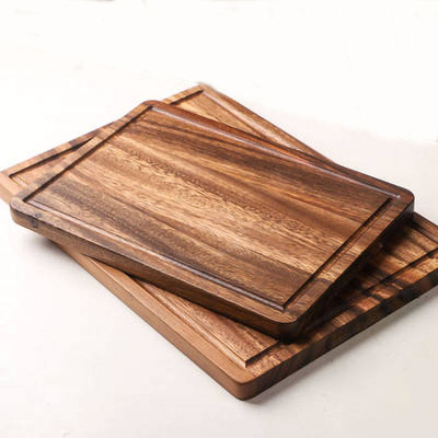 Kitchen 15mm Walnut Wood Cutting Board Easy Clean Surface Non Slip