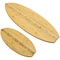 Washing Surfboard Shaped Bamboo Butcher Block Wood Cutting Board 2pcs