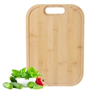 Custom Logo Bamboo Non Slip Cutting Board With Handle And Groove