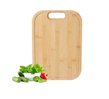 Custom Logo Bamboo Non Slip Cutting Board With Handle And Groove