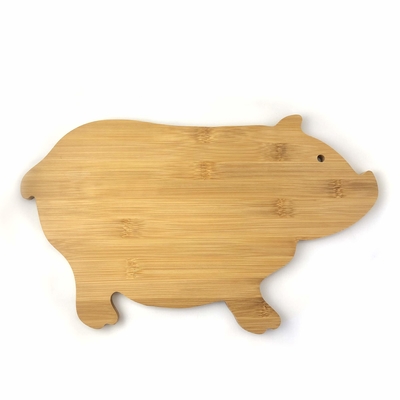 Custom 35x19cm 24 Bamboo Cutting Board Pig Shaped