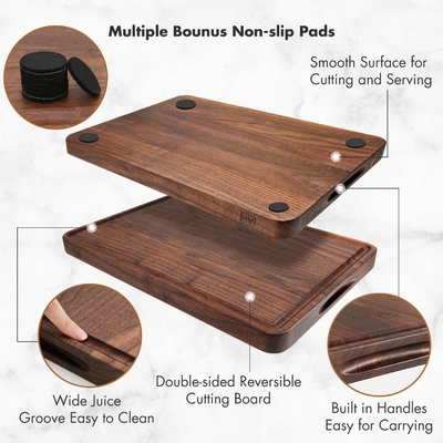 Large Fashion Walnut Wood Cutting Board For Kitchen Cheese Charcuterie Board