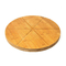 Round 25cm Bamboo Butcher Block Cutting Board Divide Pizza Tray With Cutter Wheel