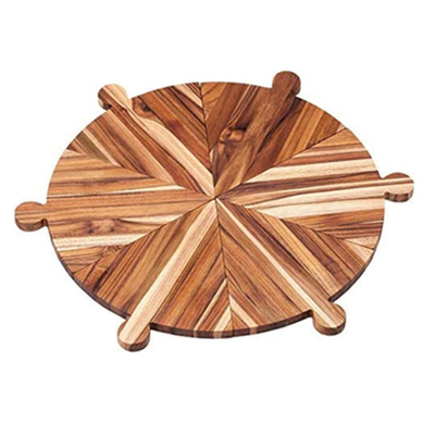 Acacia Wood Pizza Peel Serving Tray Cutting Board With Handles