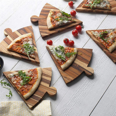 Acacia Wood Pizza Peel Serving Tray Cutting Board With Handles