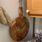 Kitchen Acacia Wood Round Cutting Board With Handle