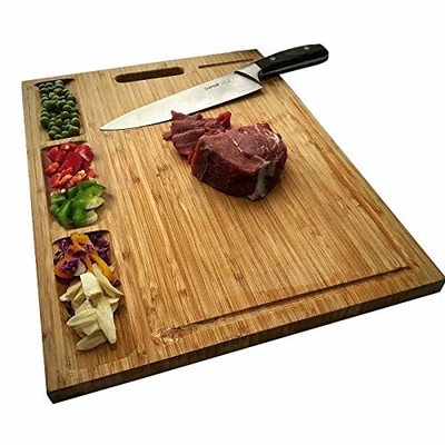 18 Inch Bamboo Butcher Block With Groove / Bamboo Cutting Boards For Kitchen