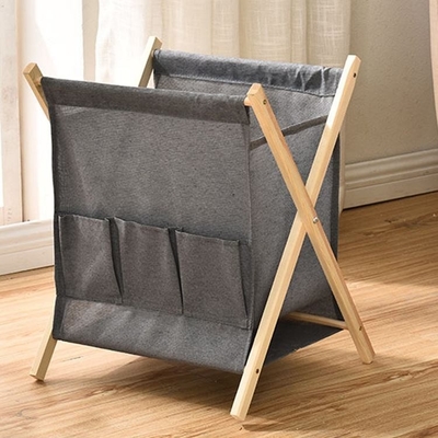 34x24x45cm Newspaper Rack Storage Bookshelf Rack With Cloth Bags