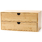 Natural Organic Bamboo Cosmetic Storage Box Functional 12.99x7.48x6.26 Inch