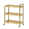 3 Tier Storage Bamboo Kitchen Shelf / Rack 58.1x30.2x76.4cm With Wheels