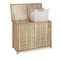 Bamboo Folding Dirty Clothes Basket Laundry Shelf Hamper With Lids
