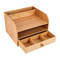 13 X 11.4 X 8.7 Inch Bamboo Desk Organizer For Office With Drawer
