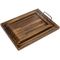 Eating Antibacterial Bamboo Food Tray Kitchen Wood Serving Rustic Set With Handle