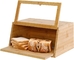 Counter Antibacterial Bread Bin Bamboo With Cutting Board