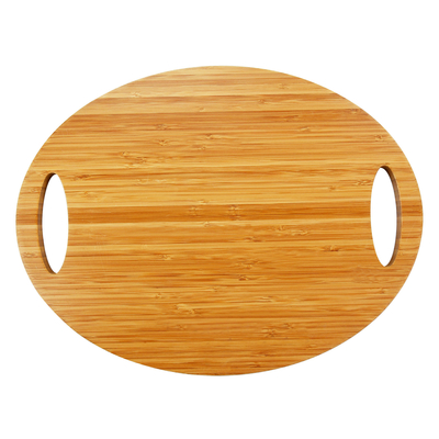 Oval Bamboo Solid Wood Serving Tray Light Weight For Food